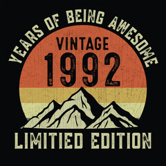 Year of being awesome vintage 1995 limited edition t shirt design
