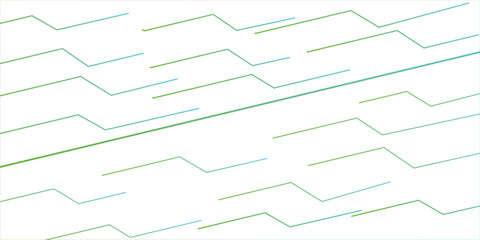 Abstract green minimal lines futuristic tech background. Circuit-like lines with diagonal geometric pattern. electronic schematic, with the squares acting  connection hubs. Innovation, connectivity, 
