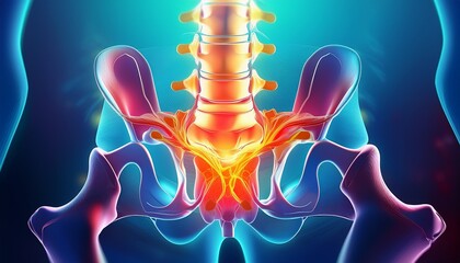 elegant minimalist medical concept focus on pelvic floor therapy effectiveness importance abstract background with gradient texture suitable for healthcare marketing education wellness