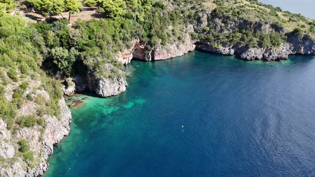The beautiful and famous Baia degli Infreschi, near Marina di Camerota, Cilento, Campania, Italy.