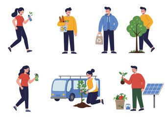 People doing environmentally conscious activities