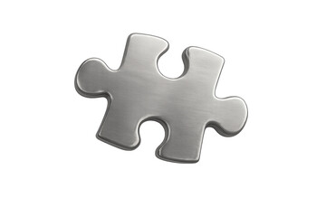 Obraz premium Metal jigsaw puzzle piece finding solution concept