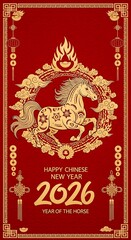Happy Chinese New Year 2026 Year of the Horse.