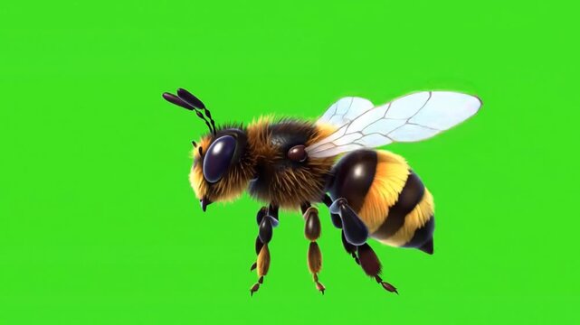 Buzzing Beauty Close-Up of a Honey Bee