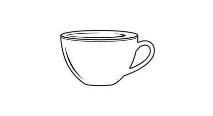 white cup isolated on white background