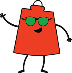 christmas present bag wearing sunglasses and spinn