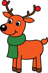 reindeer with a red ribbon