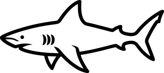 Simple Shark Outline Icon