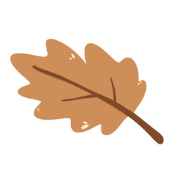 Brown leaf, autumn element