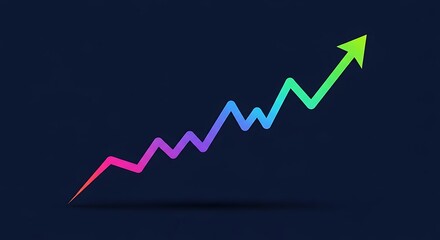 Upward Trend Arrow Showing Growth Performance