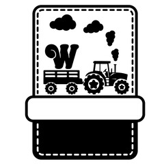 Tractor Alphabet Number Svg Vector