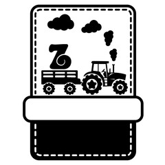 Tractor Alphabet Number Svg Vector