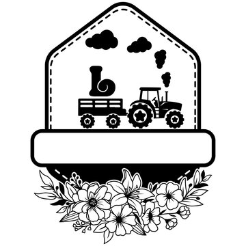 Tractor Alphabet Number Svg Cut File, Tractor Vector
