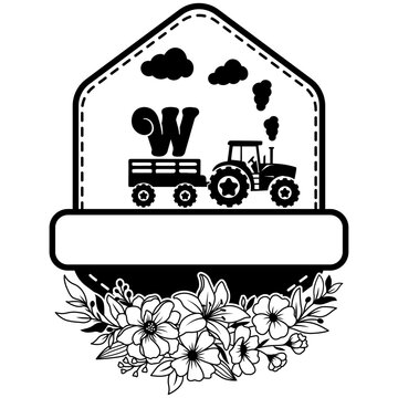 Tractor Alphabet Number Svg Cut File, Tractor Vector