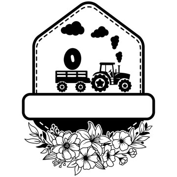 Tractor Alphabet Number Svg Cut File, Tractor Vector