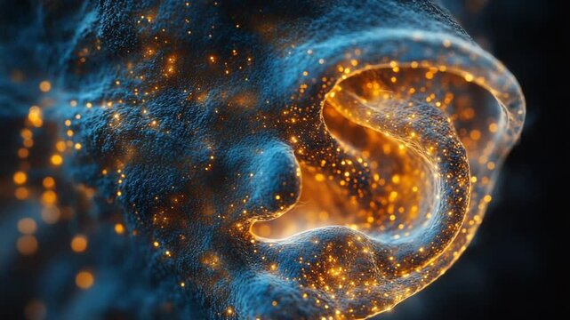Futuristic Digital Representation of the Human Auditory System.