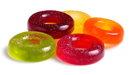 Gummy rings shaped cutter, isolated on white background