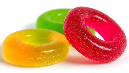 Gummy rings shaped cutter, isolated on white background