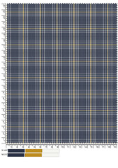 A seamless blue gingham plaid fabric texture like a checked cotton tablecloth or squared paper backdrop