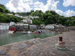 harbour of pictoresque fishing village of clovelly in north devon