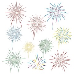Colorful Fireworks Display Celebration.