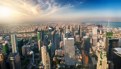 aerial view of the big city