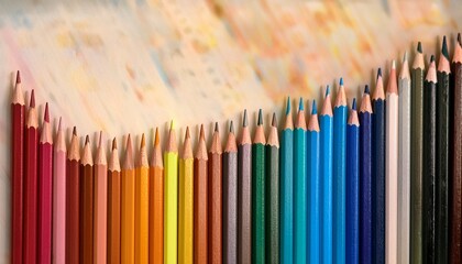 array of colored pencils offers a vibrant spectrum for artistic needs