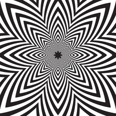 Hypnotic Optical Illusion Black and White Swirling Vortex