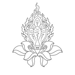 Fototapeta premium ནོར་བུ་མེ་འབར (Norbu Me’bar) Flaming Jewel