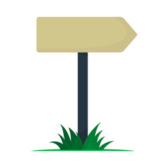 Signpost. Colored silhouette. Front and side view. Vector simple flat graphic illustration. Isolated object on a white background. Isolate.