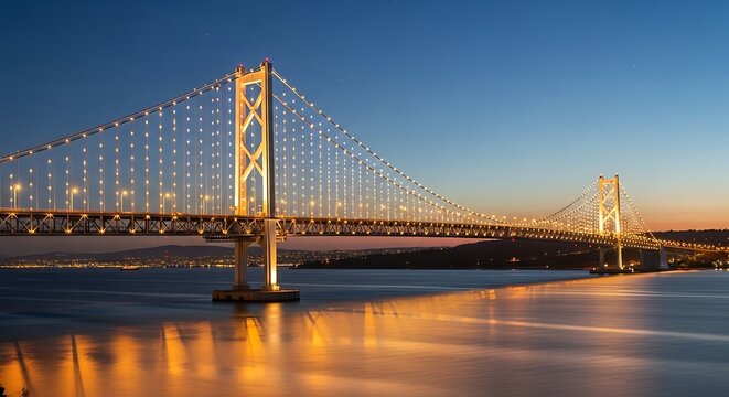 Stunning Golden Gate Bridge at Dusk.