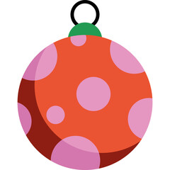 Christmas Bauble Flat Vector Icon
