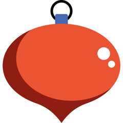 Christmas Bauble Flat Vector Icon
