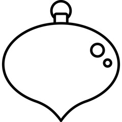 Christmas Bauble Flat Vector Icon
