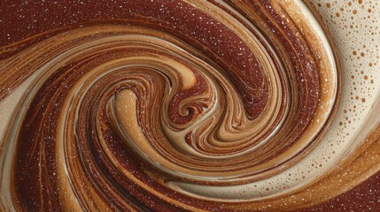 cosmic coffee swirl in macro detail