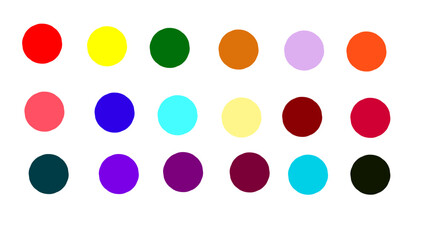 set of colorful easter eggs