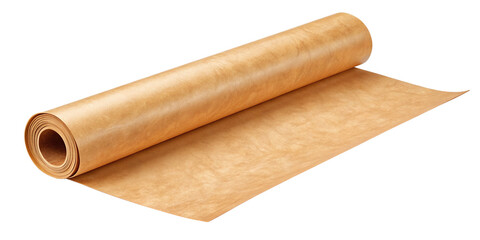 High-Quality Brown Kraft Paper Roll Isolated on Transparent Background
Eco-Friendly Parchment Paper Unrolling &ndash; Realistic Close-Up with Shadows

