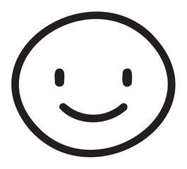 Fototapeta premium Black and white smiley face icon with simple design - stock vector