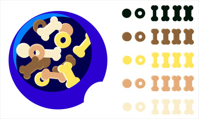 Pet treats and kibble in bowl