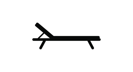 Simple black lounge chair illustration modern design flat vector graphic silhouette