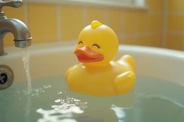 rubber duck in the bathroom