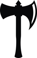 Black Axe Silhouette, Axe Icon Vector, Minimalist Axe Vector Silhouette, Axe Silhouette Flat Illustration.