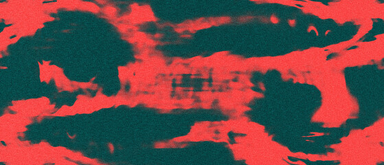 Abstract Red Swirls on Dark Teal Textured Background