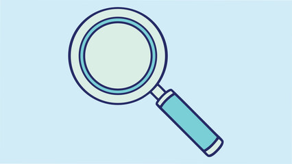 Magnifying Glass on Light Blue Background search research
