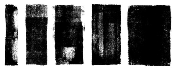 Ink roller textures, grunge stamp texture, dust overlay dirty backgrounds with rough edges, letterpress grain texture isolated