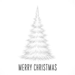 Simple Christmas Tree Illustration.
