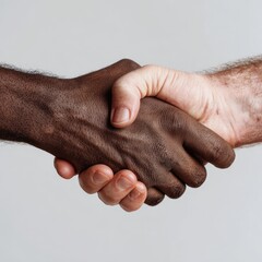 Fototapeta premium Close-up of diverse hands shaking