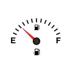 Fuel Gauge Showing Near Full Tank &ndash; Car Dashboard Gas Indicator