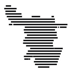 Symbol Map of the city Wittstock_Dosse (Brandenburg, Germany) showing the area of the city with just a few black horizontal lines