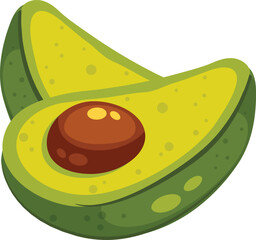 green pear on a white background